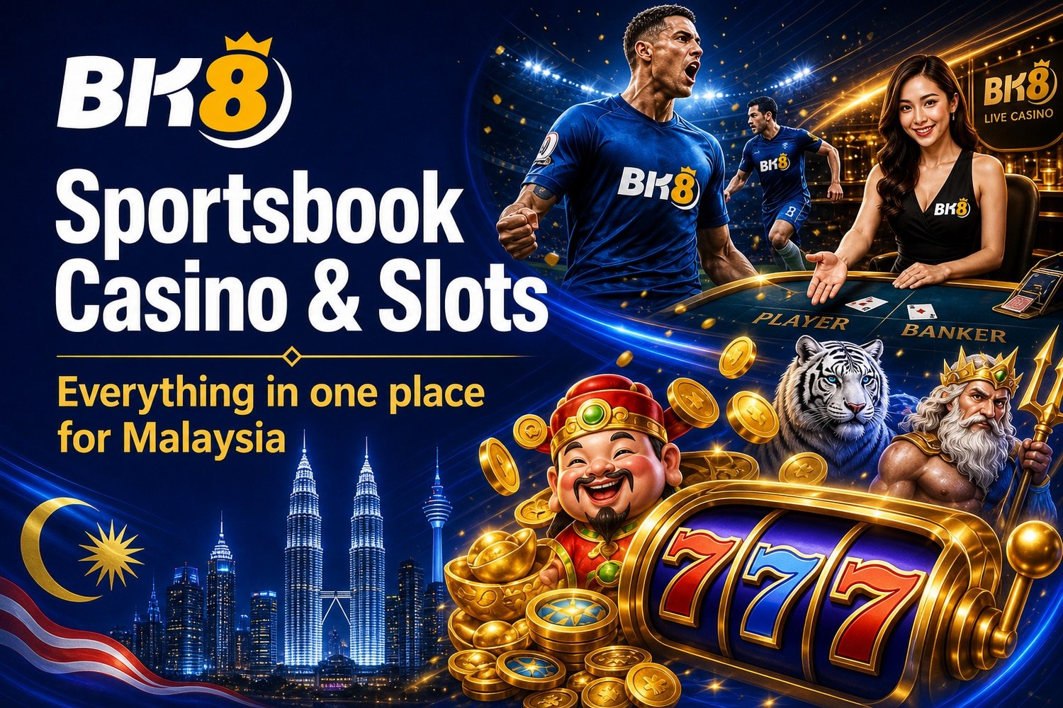 BK8 sportsbook, casino and slots together for Malaysia